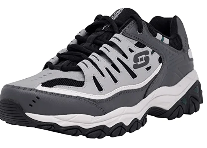 Skechers mens Lace-up Sneakers – Walking Shoes for Tailor’s Bunions with Wide Toe Box