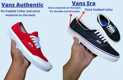 vans era authentic difference