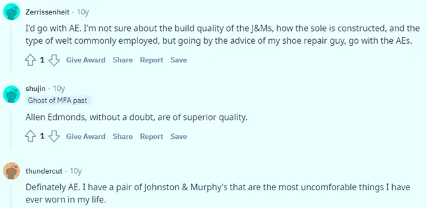 Johnston and Murphy vs. Allen Edmonds