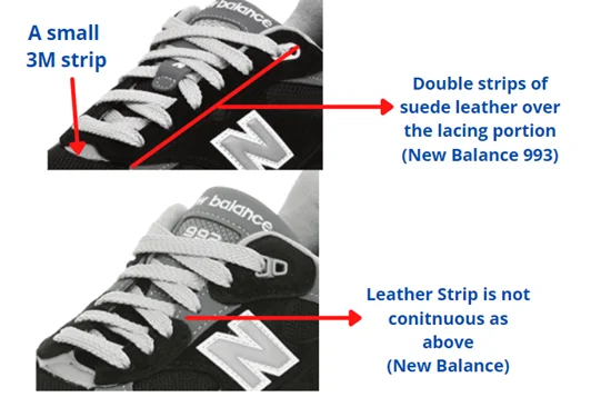 new balance 992 and 993 construction difference