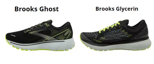 brooks ghost has a deeper toe box as compared to brooks glycerin