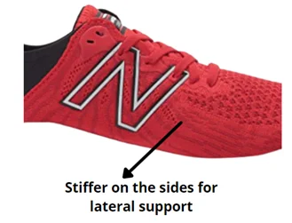 new balance 1080 shoes have stiffer upper on the sides
