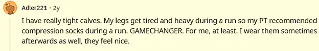 Compression socks prevent legs from getting tired