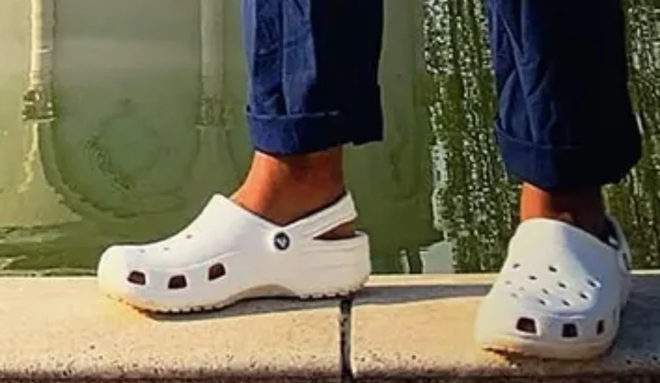 Crocs classic clogs fit on my feet