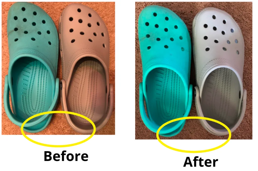 how crocs look before and after shrinking